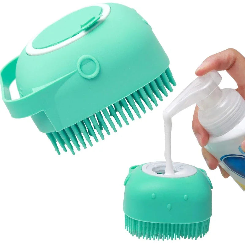 Brosse de massage et bain en silicone pour chien Câline & Co