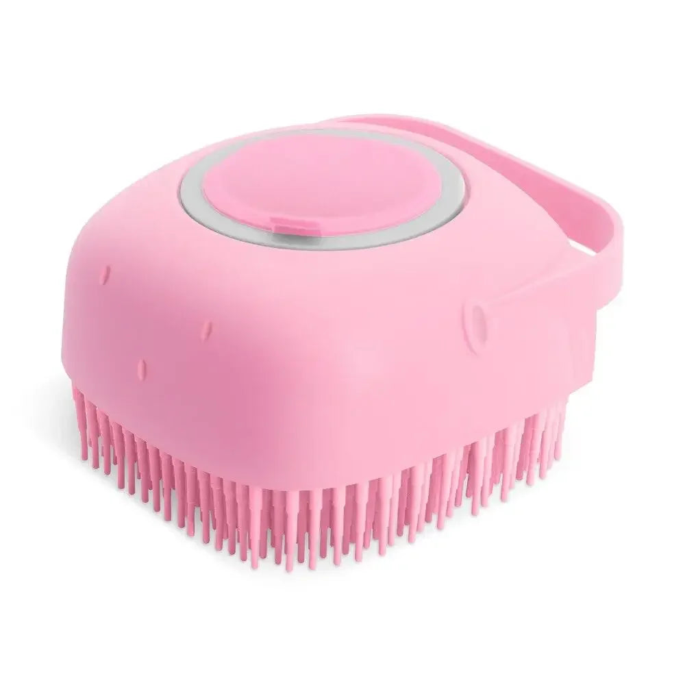 Brosse de massage et bain pour chien Câline & Co - réservoir à shampoing